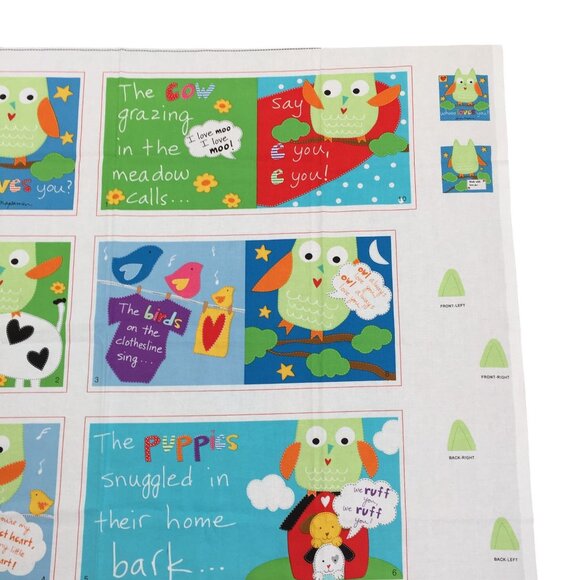 Studio E Huggable & Loveable Whooo Loves You Soft Book Fabric Panel 44x35" - Picture 4 of 10